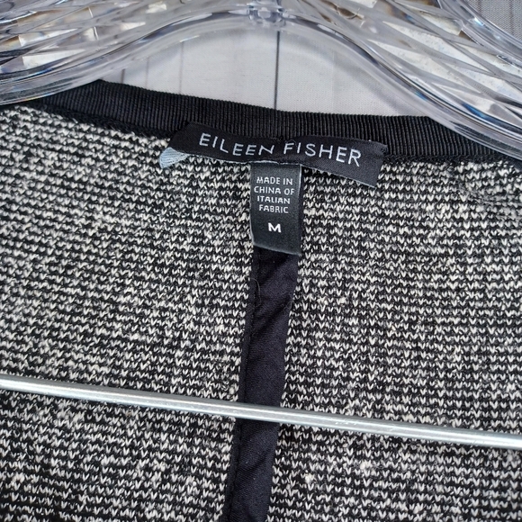 Eileen Fisher Tweed Black And Gray Jacket - Picture 2 of 14